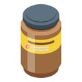 Chocolate paste milk jar icon, isometric style Royalty Free Stock Photo