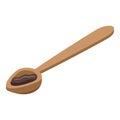 Chocolate paste spoon icon, isometric style