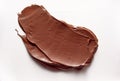 Chocolate paste spread on white background Royalty Free Stock Photo