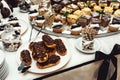 Chocolate pastries on the wedding candybar Royalty Free Stock Photo