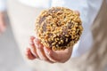 Chocolate penut donut Royalty Free Stock Photo