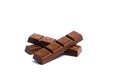 Chocolates piece isolated on white Royalty Free Stock Photo