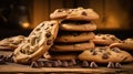 chocolate pile cookies food