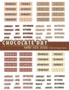 Chocolate planner stickers collection with cute sweet elements. Day and Month planner for journaling and scrapbooking