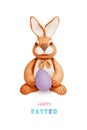 Chocolate plasticine rabbit with egg