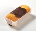 Chocolate plumcake on a white surface Royalty Free Stock Photo