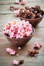 Chocolate popcorn Royalty Free Stock Photo