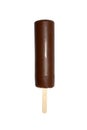 Chocolate Popsicle on a white background.