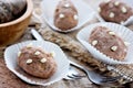 Chocolate potato - ÃÂake mixed with cream and sponge cake crumbs