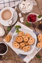 Chocolate pretzel cookies.