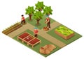 Chocolate Production Isometric Composition