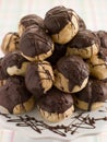 Chocolate Profiteroles on a Cake Stand Royalty Free Stock Photo