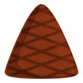 Chocolate pyramid icon cartoon vector. Food sweet party Royalty Free Stock Photo