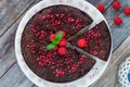 Chocolate and raspberry torte Royalty Free Stock Photo