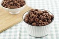 Chocolate Ring Cereal for Breakfast Royalty Free Stock Photo