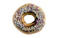 Chocolate Ring Donut Covered With Sprinkles Royalty Free Stock Photo
