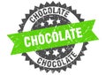 chocolate round grunge stamp. chocolate