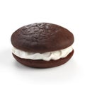 Chocolate sandwich cookies, baked biscuits stuffed with milk cream Royalty Free Stock Photo