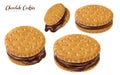 Chocolate sandwich cookies Royalty Free Stock Photo