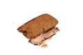 Chocolate sandwich ice cream with cookies, cookie biscuits with chunks of chocolate stuffed with ice cream, summer and holidays