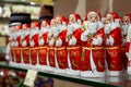 MINSK, BELARUS - November 22, 2019: Chocolate Santa Claus by Lindt ready for Christmas Presents for Sale in a Shop