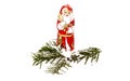 Chocolate Santa Claus in snow Royalty Free Stock Photo