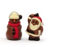 Chocolate santa and snowman