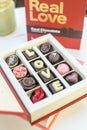 Chocolate set box with wording love