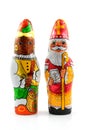Chocolate Sinterklaas and black pete Royalty Free Stock Photo