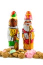 Chocolate Sinterklaas and black pete Royalty Free Stock Photo