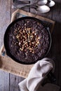 Chocolate skillet cookie Royalty Free Stock Photo