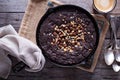 Chocolate skillet cookie Royalty Free Stock Photo