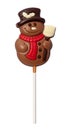 Chocolate Snowman isolated with clipping path