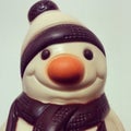 Chocolate snowman portrait