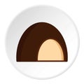 Chocolate souffle icon circle