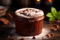 Chocolate Souffle tasty dessert background