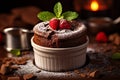 Chocolate Souffle tasty dessert background