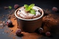 Chocolate Souffle tasty dessert background