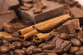 Chocolate and spices Royalty Free Stock Photo