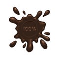 Chocolate splash blot Royalty Free Stock Photo