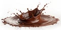 Chocolate Splash 3D Render, Crown Splash, Liquid Dynamics, Melted Chocolate, Sweet Treat, Chocolate Drink Chocolate, Beverage Royalty Free Stock Photo