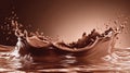 Chocolate Splash Dynamic Texture Background High Resolution Wall Art Design Element for Food Advertising and Culinary Royalty Free Stock Photo