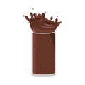 chocolate splash glass