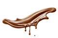 Chocolate splash in a glass on a white background Royalty Free Stock Photo
