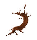 Chocolate Splash Realistic Composition Royalty Free Stock Photo