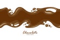 Chocolate splash vector seamless border Royalty Free Stock Photo