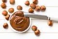 Chocolate spread in bowl Royalty Free Stock Photo