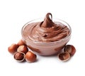 Chocolate spread with hazelnuts. Nutella