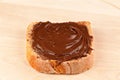 Chocolate Spread on slice of bread Royalty Free Stock Photo