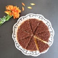 Chocolate sprinkles cake Royalty Free Stock Photo